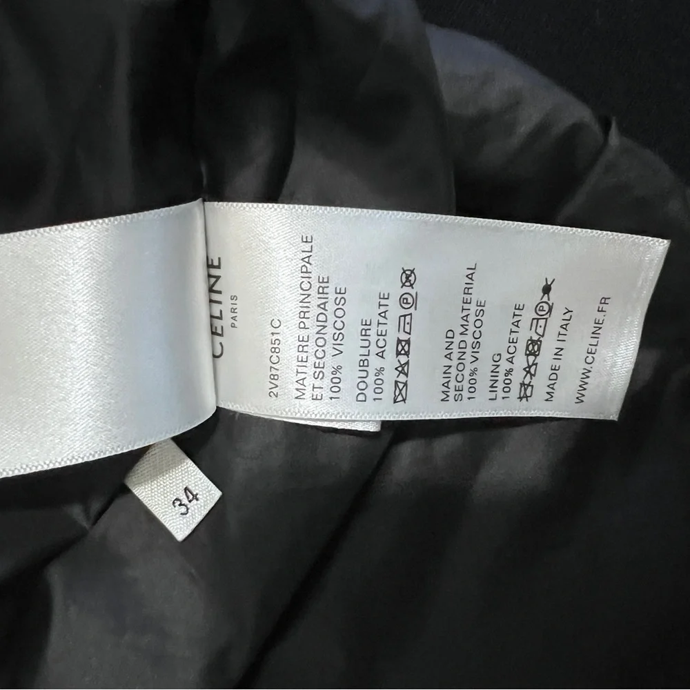 100% Authentic Celine Studded Logo Unisex Viscose Oversized Jacket - Picture 5 of 13